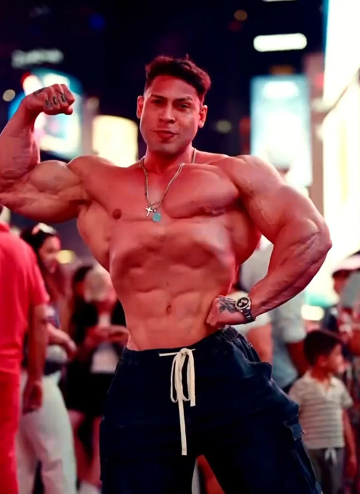Ramon Dino atualiza físico na Times Square a cinco semanas do Mr. Olympia; assista