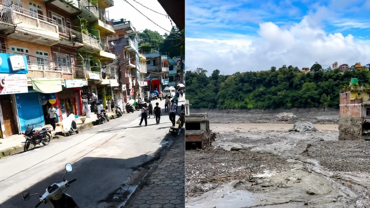Video: People scream, run for cover as floods gush through Nepal's Trishuli Bazaar
