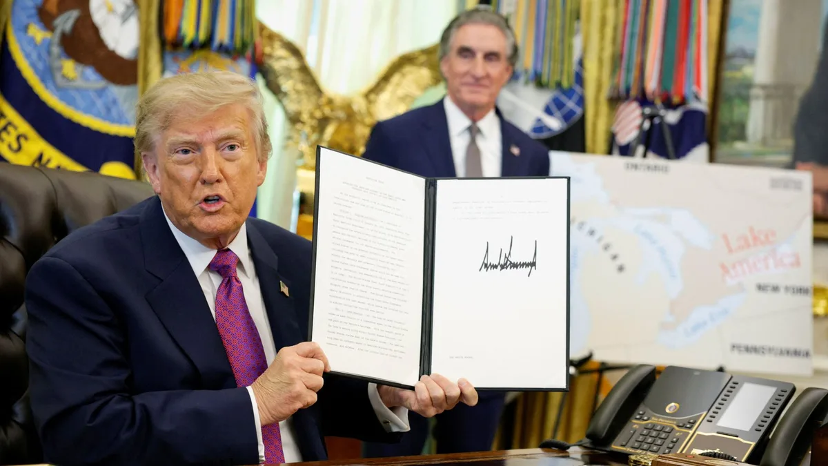 Trump signs order renaming Lake Ontario as 'Lake America' in the US