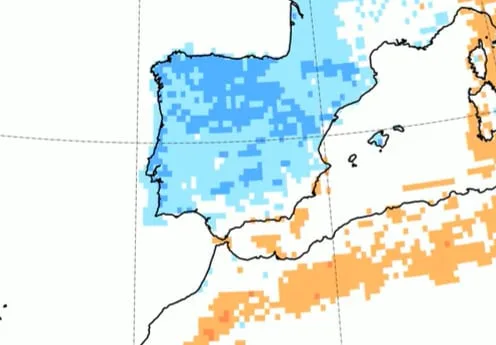 AEMET avisa de un “descenso térmico” y de la llegada de un frente con lluvias en estas zonas