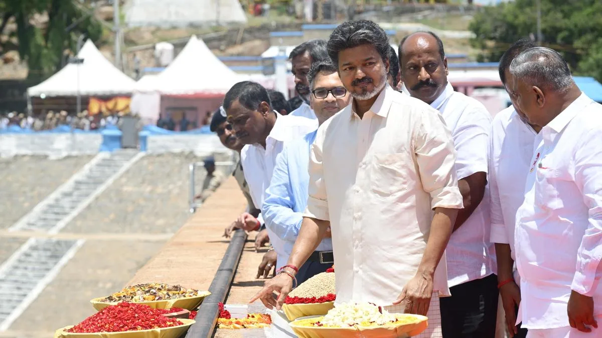 Tamil Nadu CM Vijay opens Mettur Dam releasing Cauvery water for irrigation in State