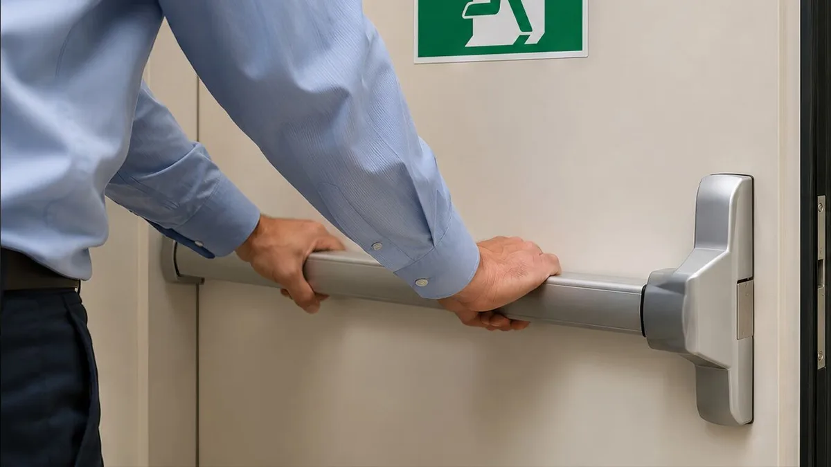 Pocos lo saben: por qué las salidas de emergencia tienen barras horizontales en vez de picaportes