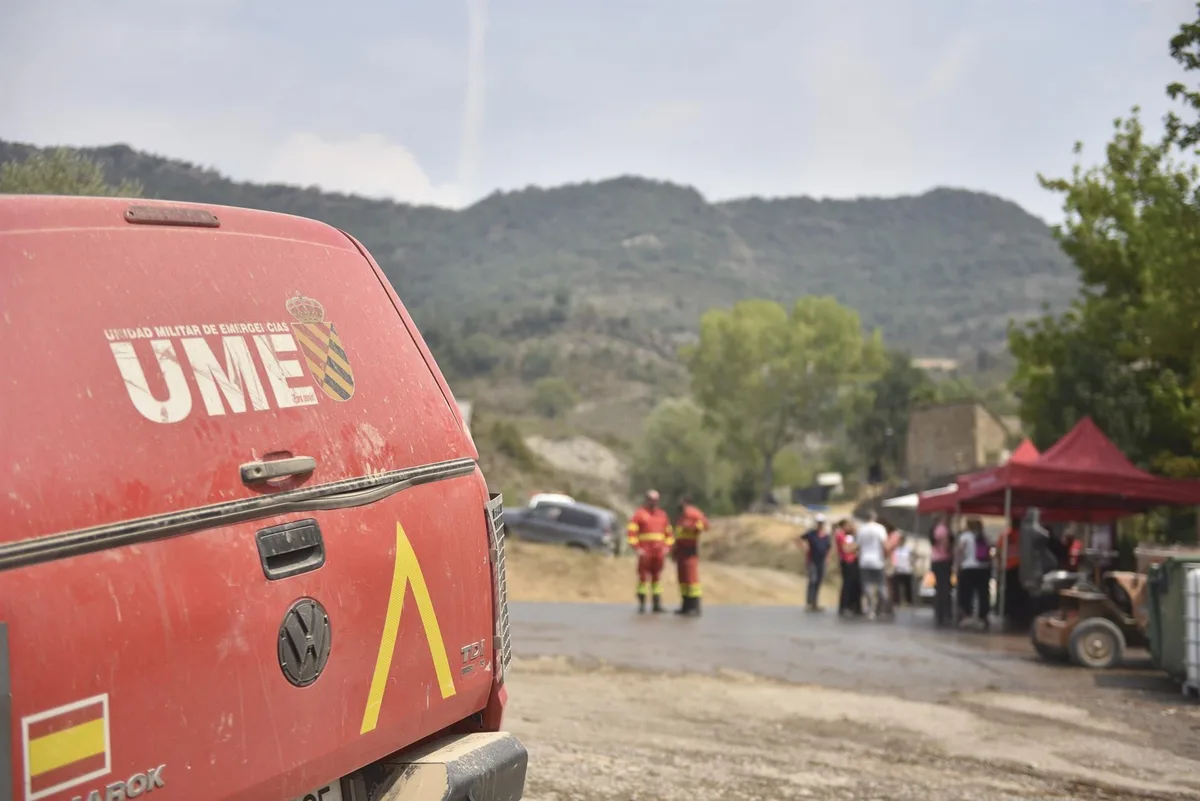 Muere un militar de la UME en el incendio de Riglos (Huesca) por un accidente de tráfico