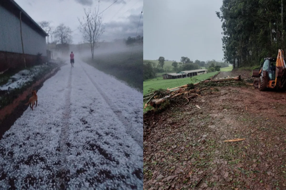 Granizo atinge 1.900 casas e cancela aulas no Rio Grande do Sul