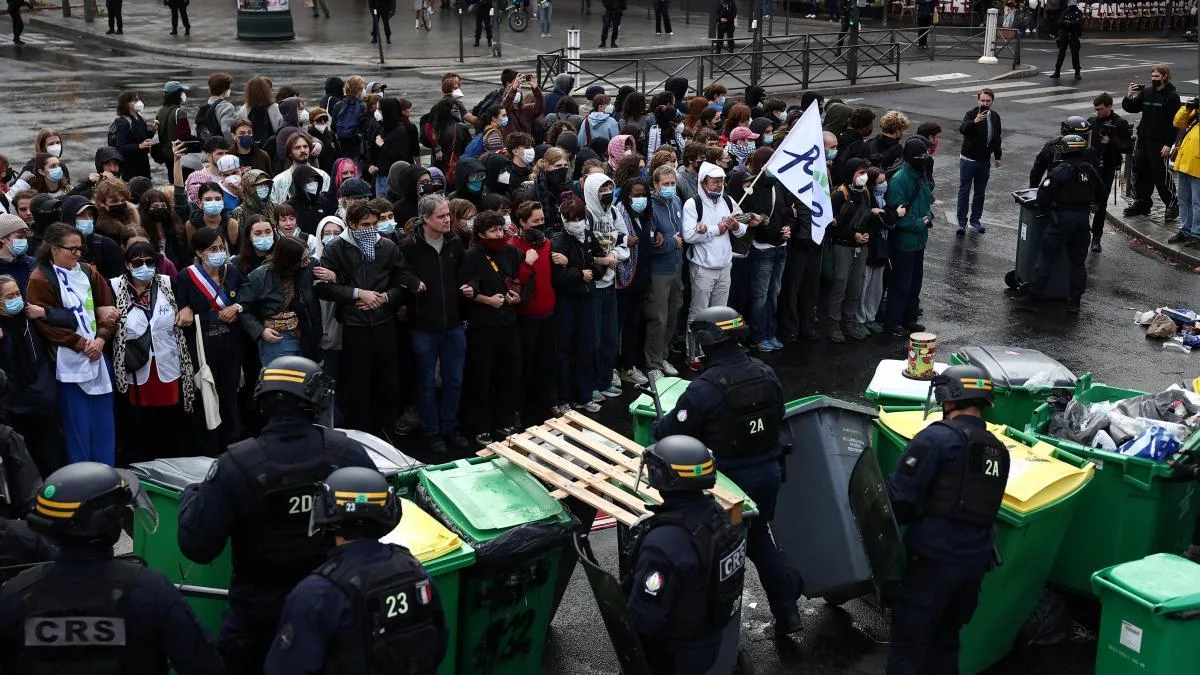 Alta tensión en la nueva jornada de protesta estudiantil en Francia
