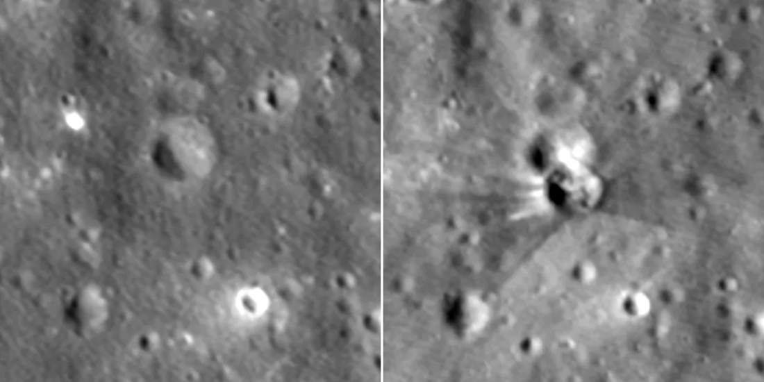 Out-of-control SpaceX rocket carved a 60-foot crater into the moon, NASA images reveal