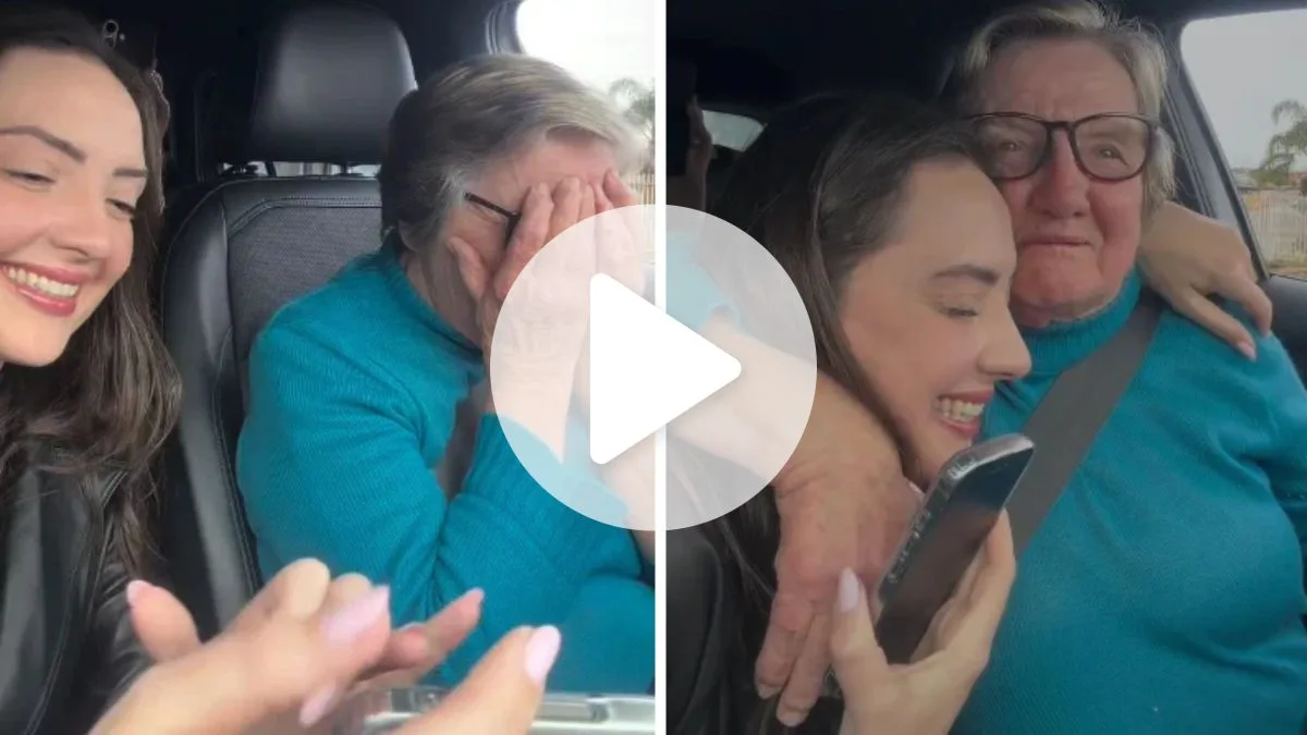 ‘Será que eu mereço?’: tia de 81 anos que levava sobrinhos à escola ganha carro e se emociona em SC