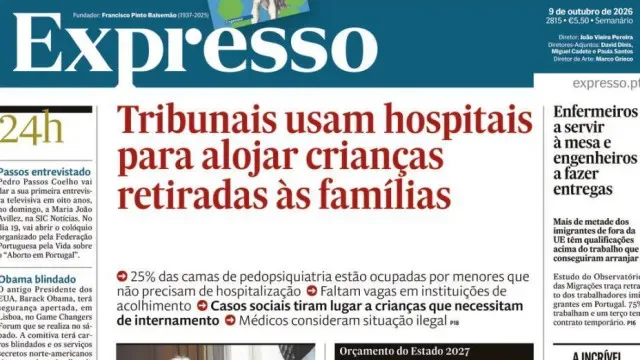Hoje é notícia: Hospitais a alojar crianças; Ventura preferido para PM