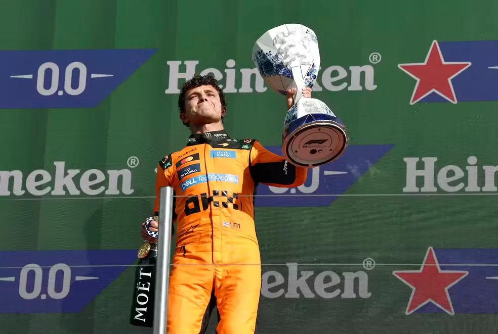 Lando Norris vence GP da Holanda e Bortoleto termina em 13º