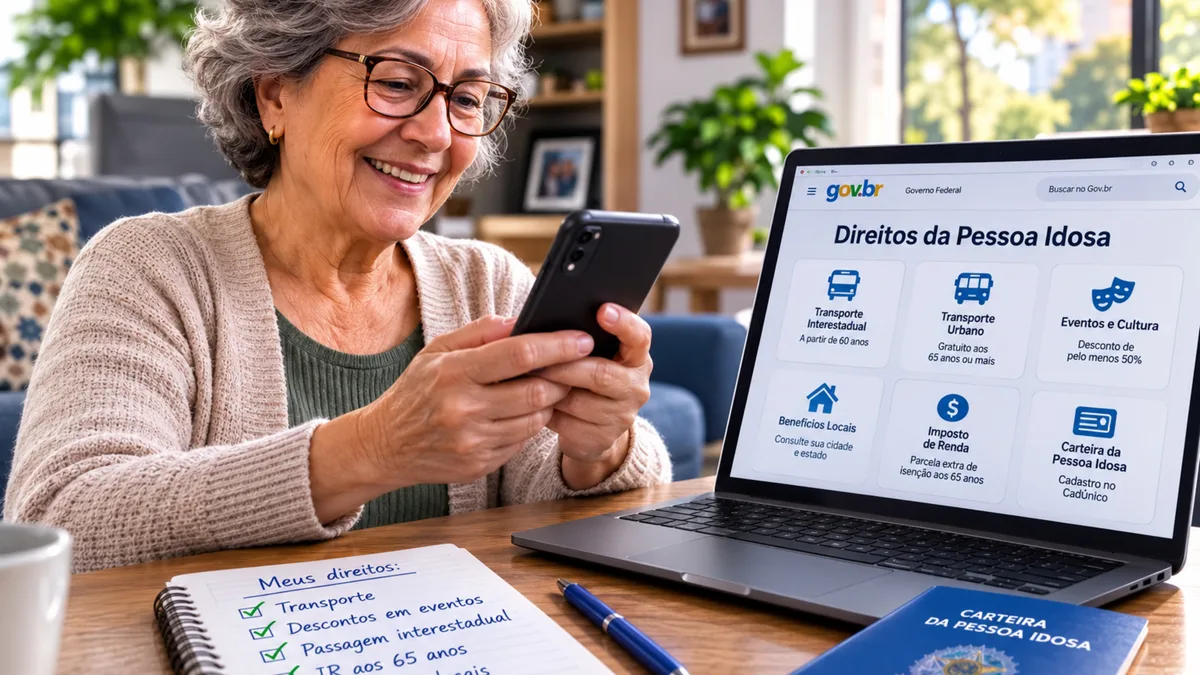 Idosos atentos: quem completar entre 60 e 65 anos em 2026 pode ter direito a novas isenções e precisa saber como pedir