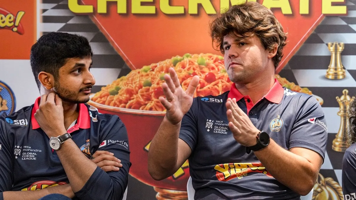 Carlsen wins hearts, gives GCL Player of the Match award to Vidit Gujrathi