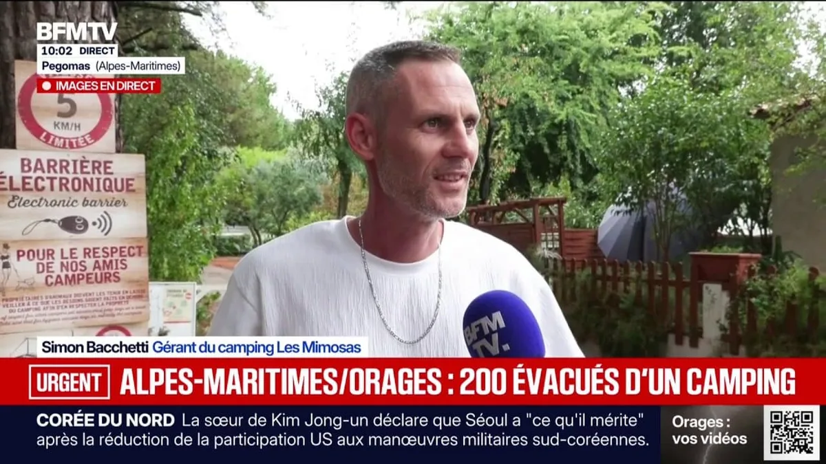 "Ça s'est plutôt bien passé": Simon Bacchetti a vu son camping être évacué en raison des orages dans les Alpes-Maritimes