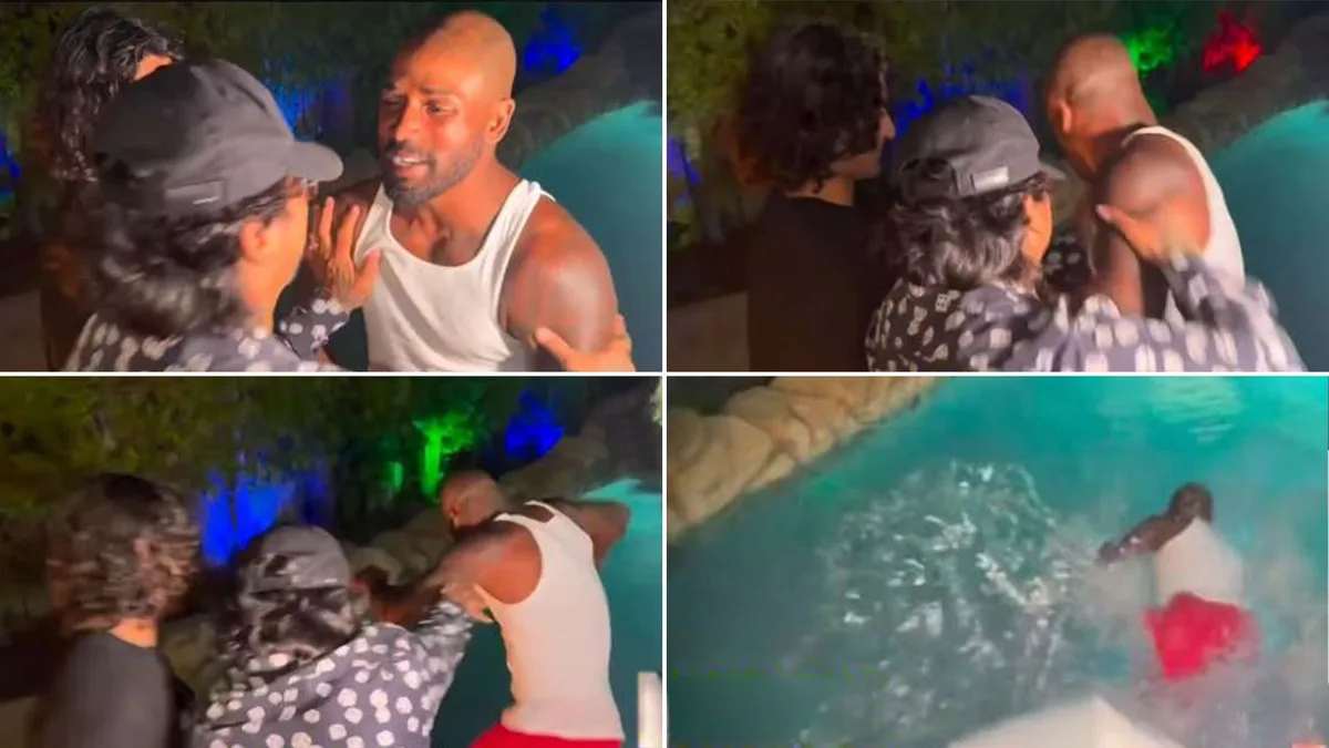 El Chino Maidana protagonizó un tenso momento con una estrella de MMA: el video del cruce que terminó con el luchador en una piscina