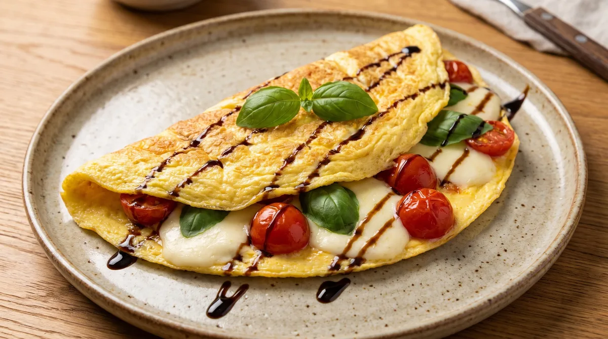 Receta de omelette capresse, rápida y fácil