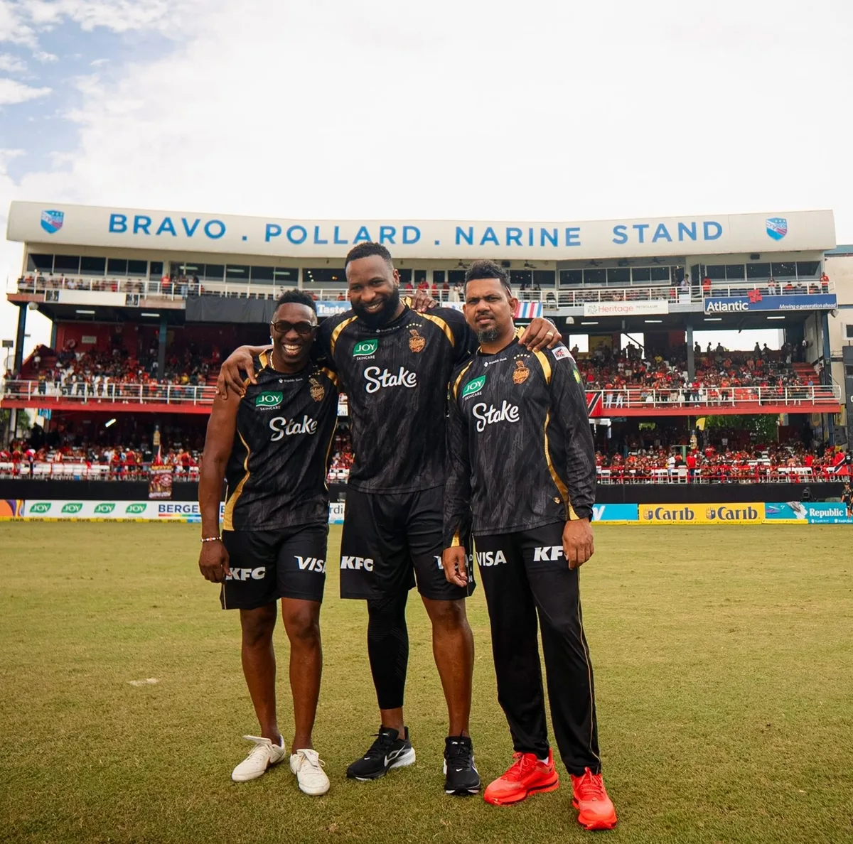 Queen's Park Oval names a stand after Bravo, Pollard and Narine