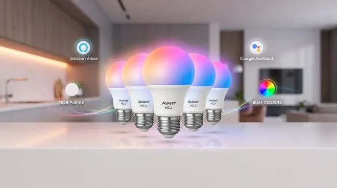Ilumine sua casa inteligente: kit com 5 lâmpadas LED RGB por menos de R$ 85