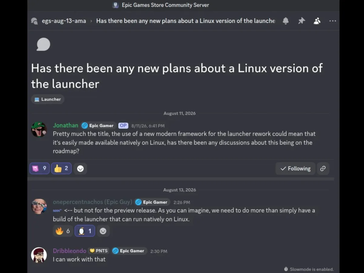 Launcher da Epic Games está a caminho do Linux e chega em breve