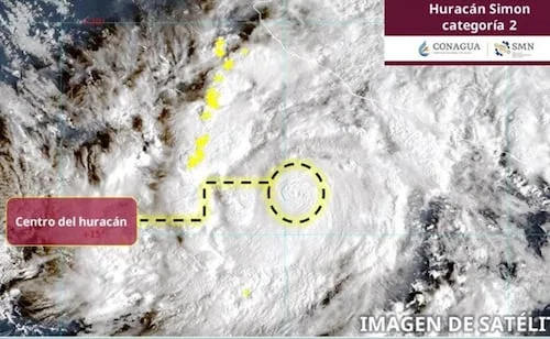 “Simón” se intensifica a huracán categoría 2; provocará lluvias torrenciales en Guerrero y Michoacán