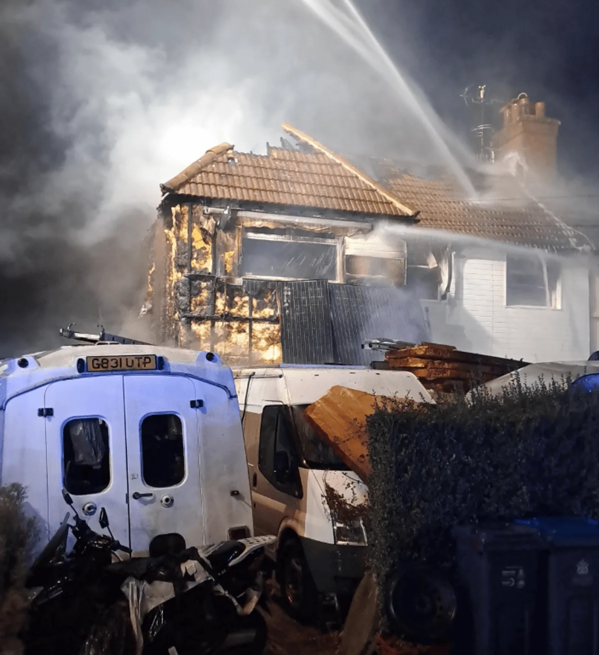 Home and car destroyed in huge London house fire as 70 firefighters battle blaze