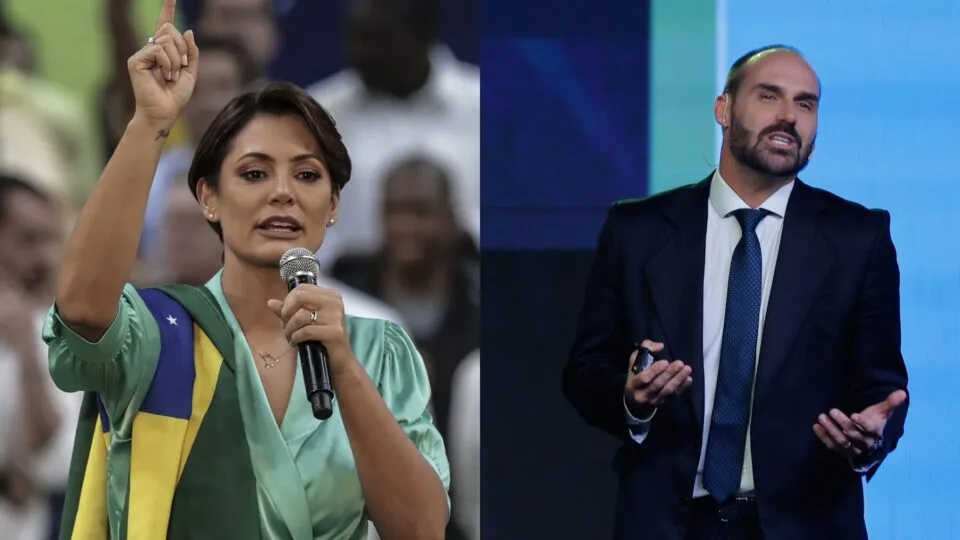 Eduardo Bolsonaro apoia crítica de Allan dos Santos à candidatura de Michelle