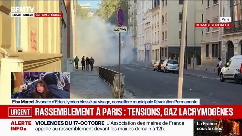 Journée du 17-octobre: "Ce qui s'est exprimé hier, c'est l'expression de la colère contre des politiques antisociales qui existent depuis 10 ans", raconte Elsa Marcel, avocate d'Eden, lycéen blessé au visage