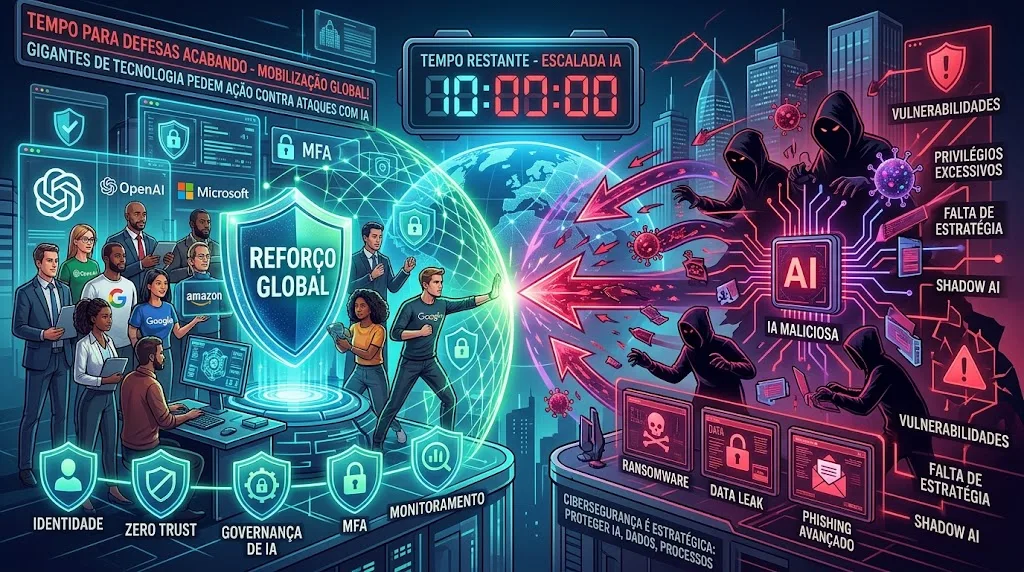 Gigantes de tecnologia pedem mobilização global contra ataques cibernéticos com IA