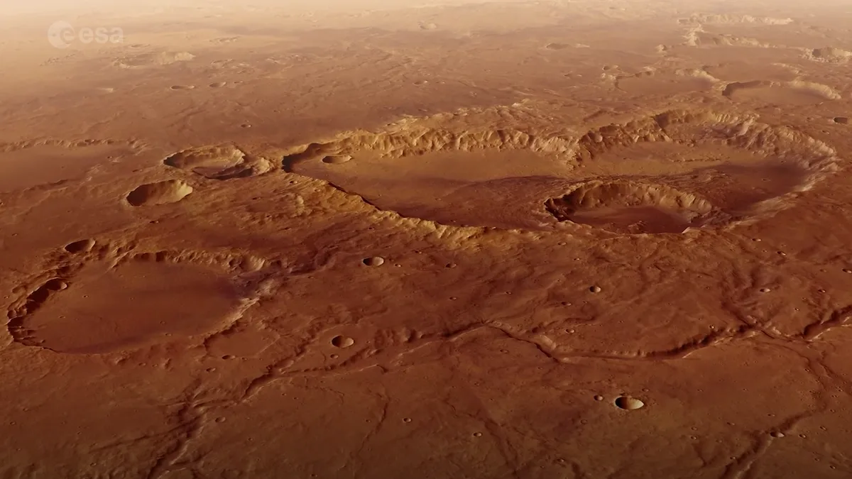 Mars Express orbiter captures detailed new video of the crater where Mark Watney was stranded in 'The Martian'