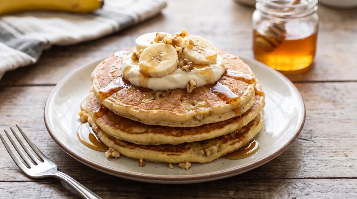 Receta de hot cakes con plátano y libre de harinas: postre saludable y delicioso