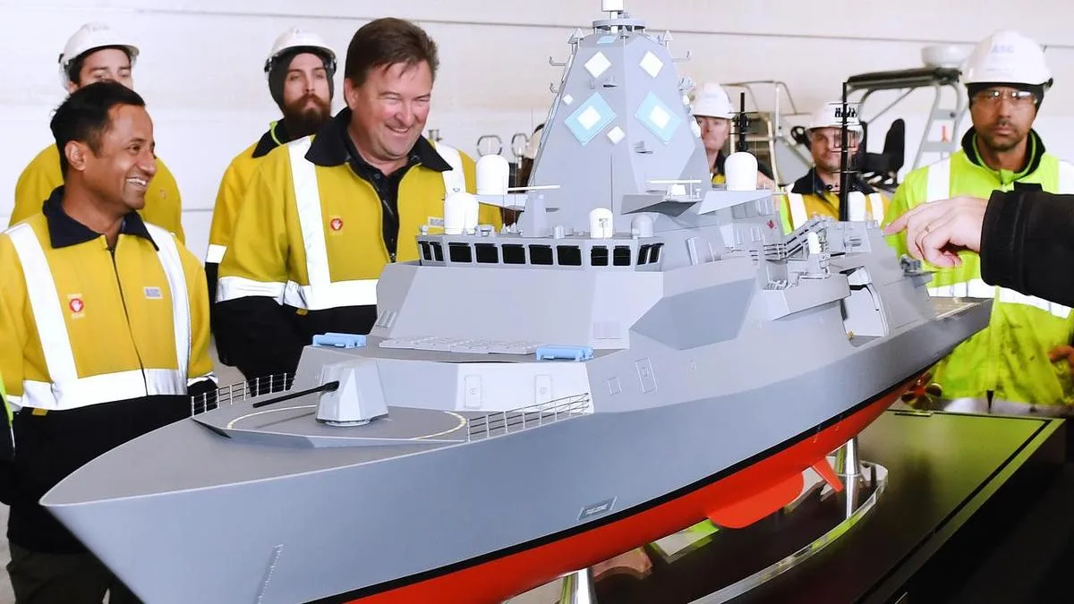Troubled frigate build under way after landmark service
