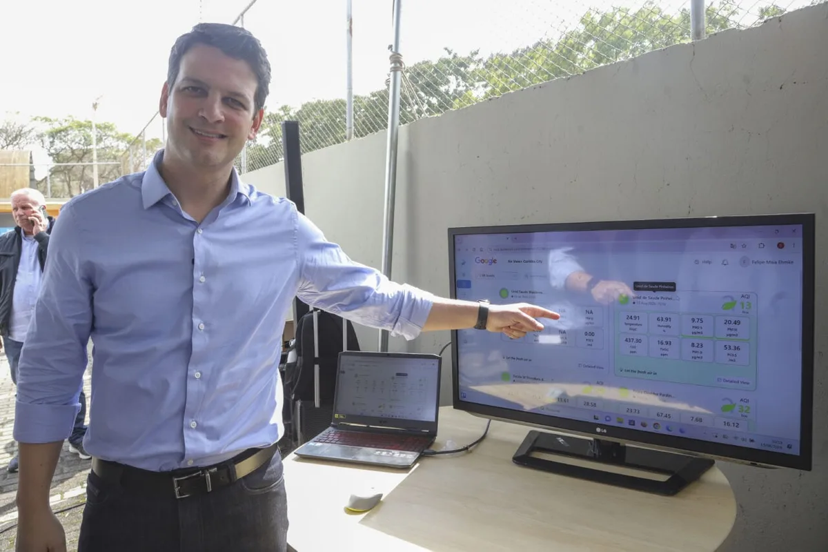Qualidade do ar passa a ser monitorada em tempo real em Curitiba com tecnologia de IA