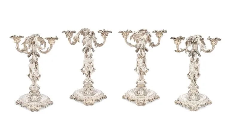 Os candelabros da baixela Germain que regressam a Portugal
