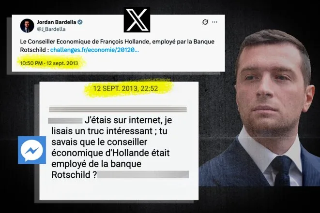 Écrits antisémites sur Messenger: Jordan Bardella trahi par lui-même