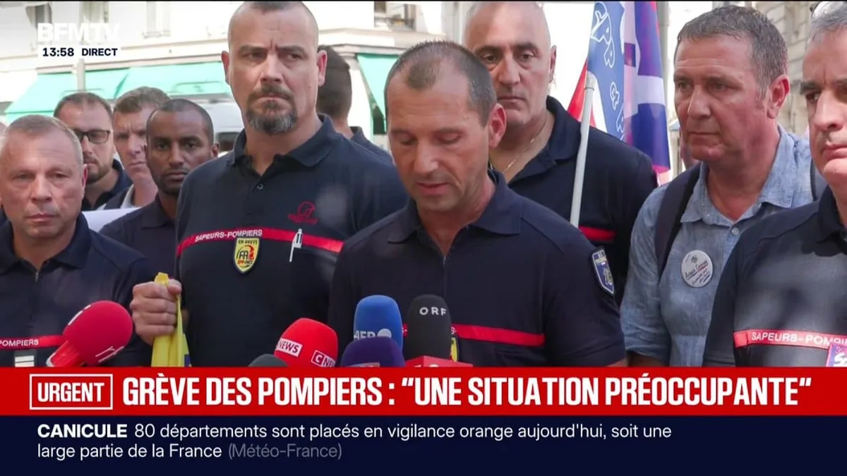 "Les sapeurs-pompiers ne peuvent pas compenser indéfiniment les insuffisances d'un système arrivé à saturation", déclare le porte-parole de l'intersyndicale