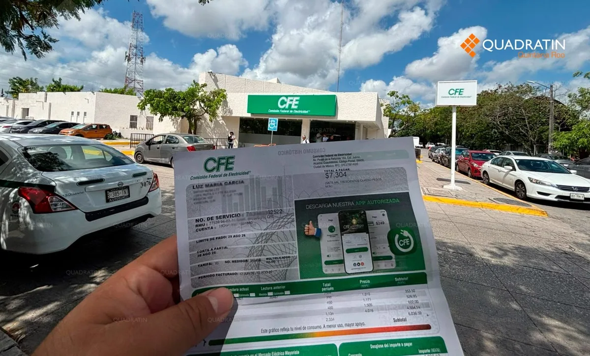 Lo de una renta: Vecinos de Cancún reclaman a CFE recibos de luz con cobros de hasta 7 mil pesos