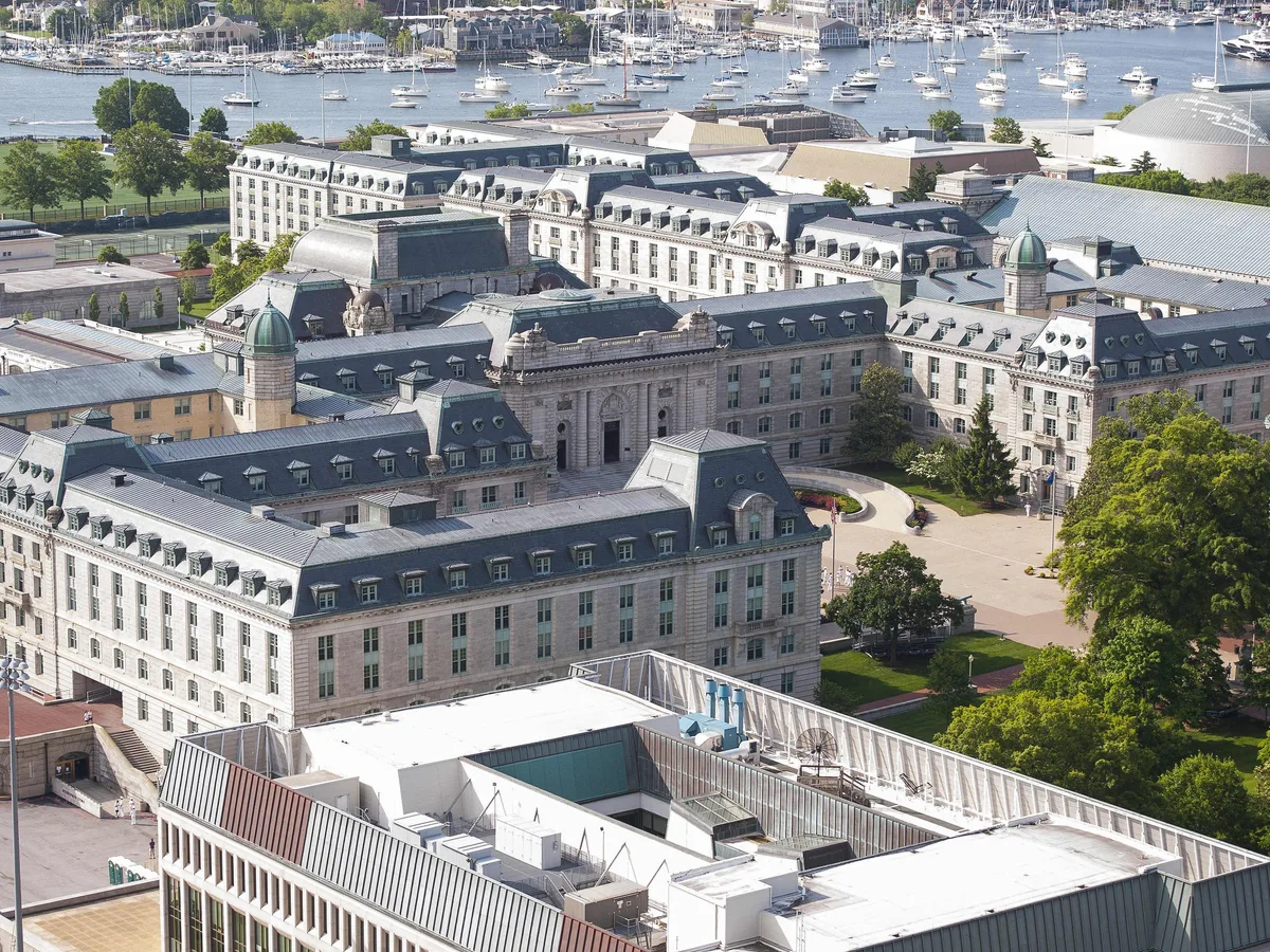 Inside the world's largest college dorm, a 1.4 million-square-foot Naval Academy building with over 4,600 beds and its own ZIP code