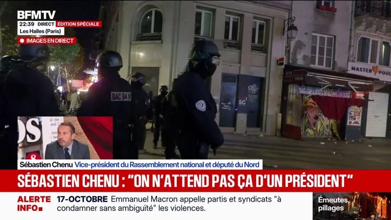 Journée du 17-octobre: "Le gouvernement a perdu le contrôle de la situation", déclare Sébastien Chenu, vice-président du RN