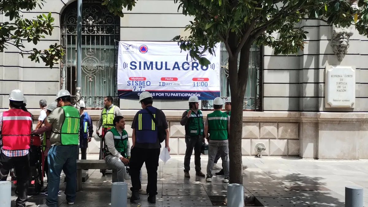 Suprema Corte y oficinas adelantan Simulacro Nacional 2026 en CDMX