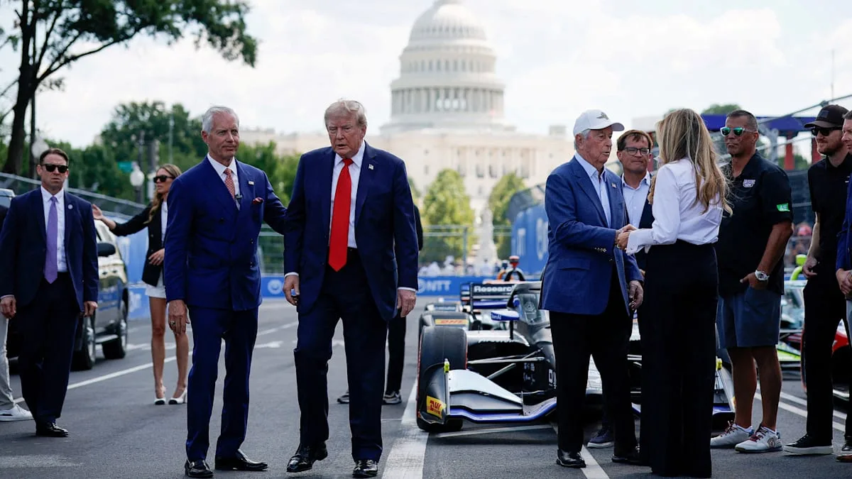 Trump inszeniert Indycar-Rennen als patriotisches Riesen-Event