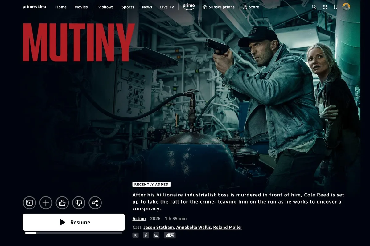 Amazon seemingly leaked Jason Statham’s entire Mutiny movie