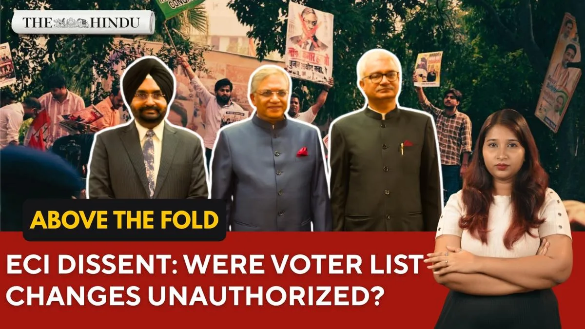 Watch: ECI dissent over SIR: What two Election Commissioners’ objections reveal | Above The Fold | Sept 23, 2026