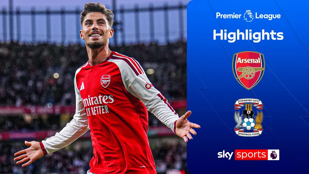 Arsenal cruise to victory over Coventry on Premier League return