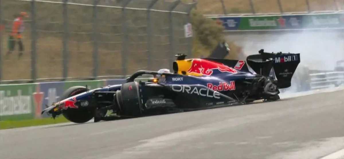 El fuerte accidente de Max Verstappen que provocó una bandera roja en el Gran Premio de Países Bajos de F1