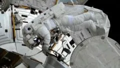 Astronauts set out on rare all-female spacewalk