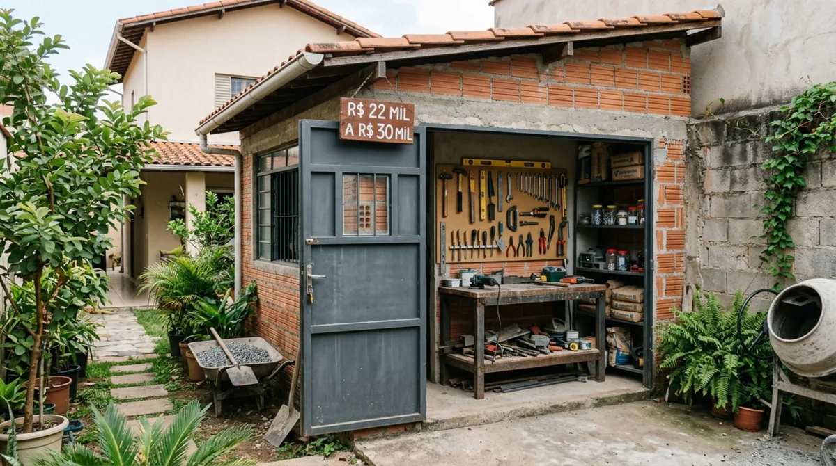 Quanto custa construir uma oficina no quintal para guardar ferramentas e fazer pequenos reparos em 2026?