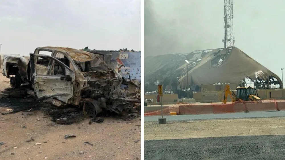 As imagens da destruição em bases militares americanas após ataques do Irã