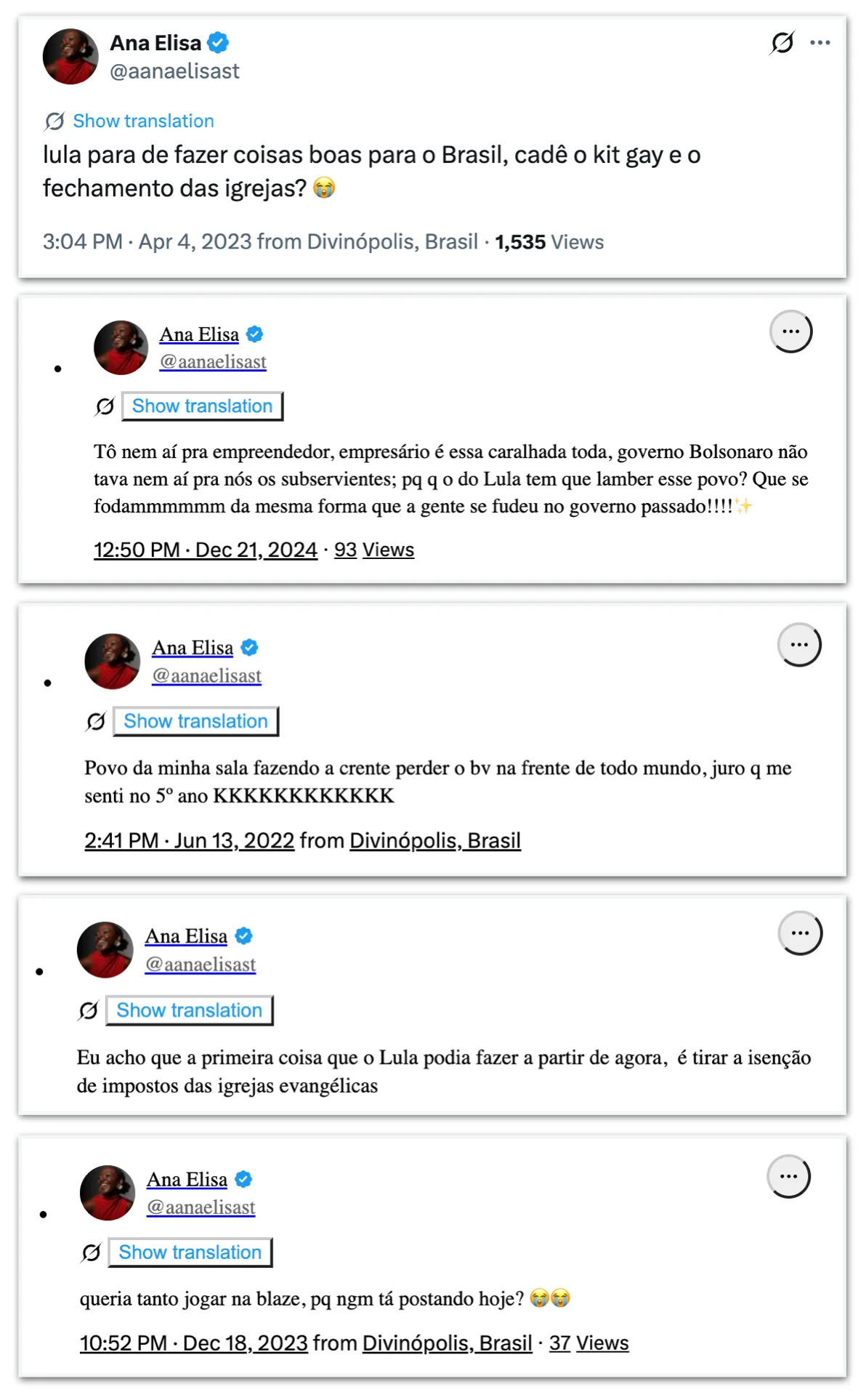 Ana Elisa diz que posts foram tirados de contexto, mas pede desculpas