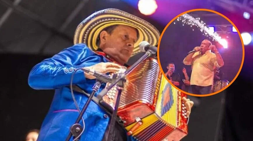 Beto Zabaleta casi termina con la cara quemada en medio de un concierto en el Magdalena: le lanzaron una bengala