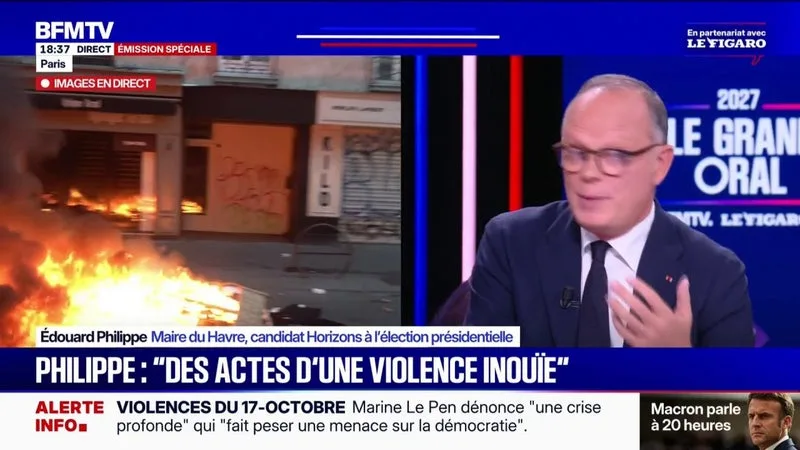 Édouard Philippe, candidat Horizons à la présidentielle veut "proposer quelque chose qui permet d'échapper à un étau mortifère" entre le RN et LFI