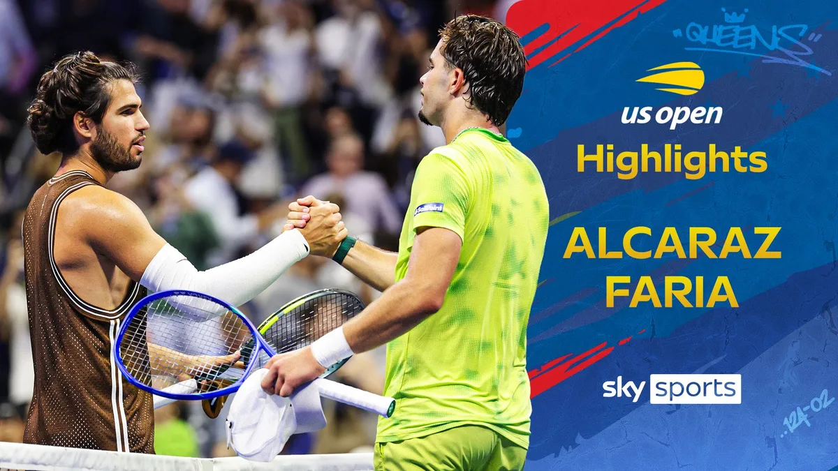 Alcaraz reaches US Open R3 after overpowering Faria on Arthur Ashe