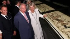 King hails 'unprecedented' Bayeux Tapestry exhibition in London